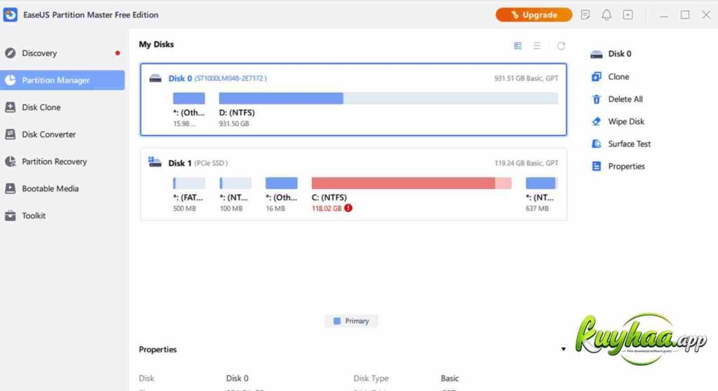 EaseUS Partition Master Full Version Download Terbaru